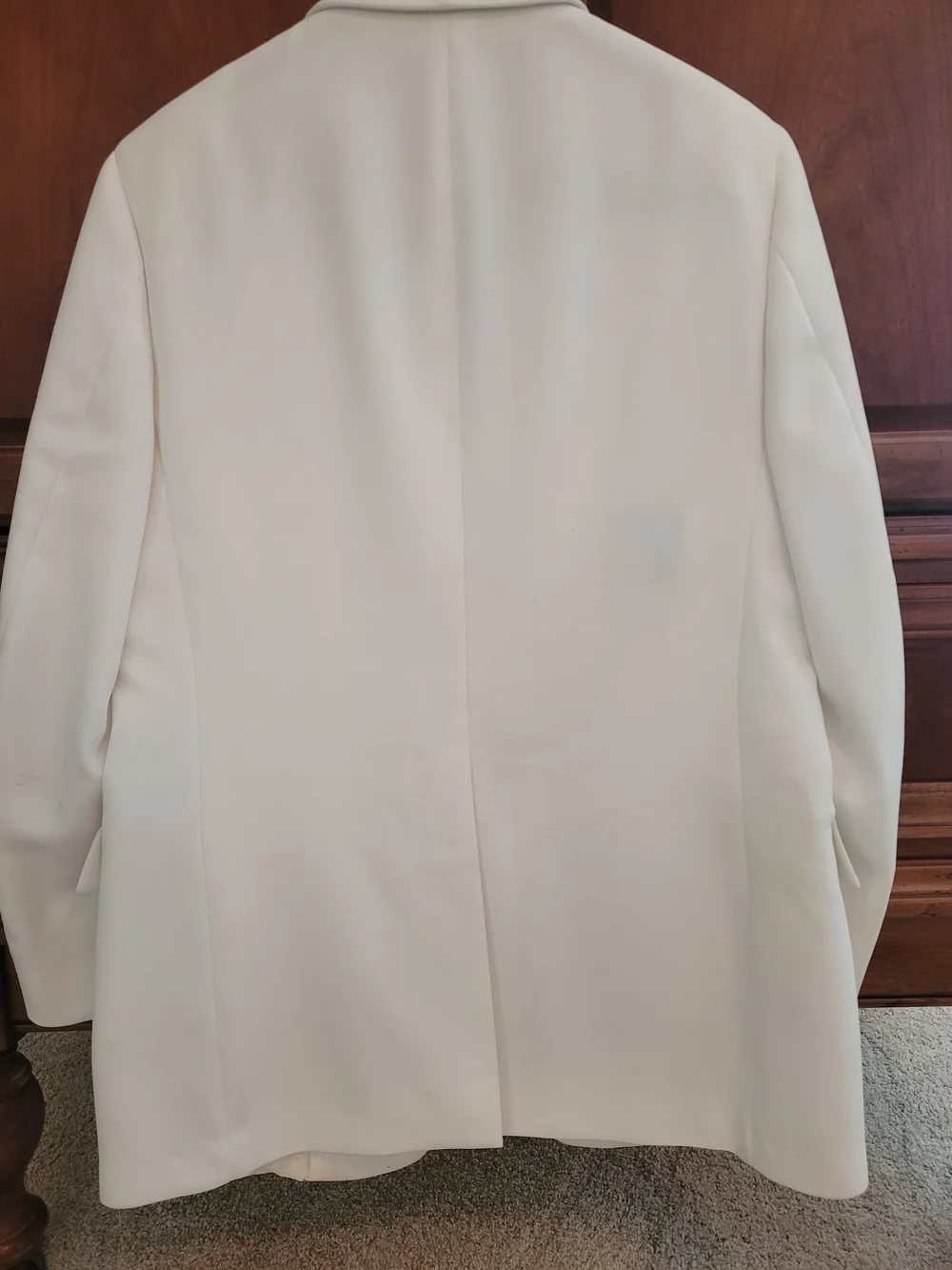 After Six White Shawl Collar Tuxedo Jacket